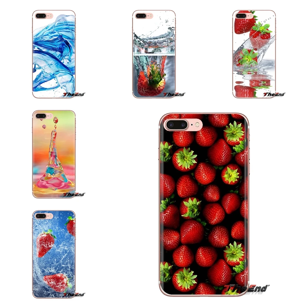 

Strawberry Water Splash Wallpaper For Huawei G7 G8 P7 P8 P9 P10 P20 P30 Lite Mini Pro P Smart Plus 2017 2018 2019 Soft Skin Case