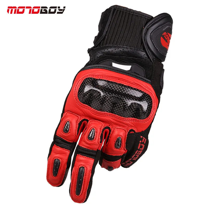 Зимние Мотоциклетные Перчатки Warnm Motoboy Cross-coun, перчатки из углеродного волокна и овечьей кожи, мотоциклетные перчатки 4 цветов, Размеры M, L, XL, XXL - Цвет: Красный