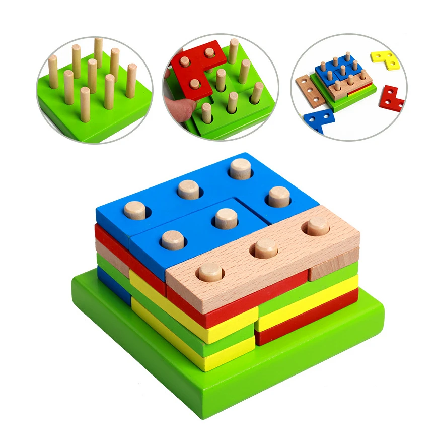 Wooden Montessori Puzzle Cars Rainbow Boys gift Toddlers toys Kids Gift Girl Boy Waldorf Classroom Preschool Birthday Learning Colors Shapes