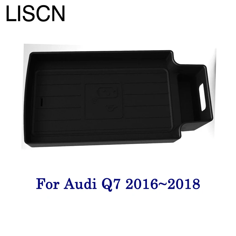 Беспроводное зарядное устройство Qi для Audi Q7 2016 ~ 2018 держатель телефона