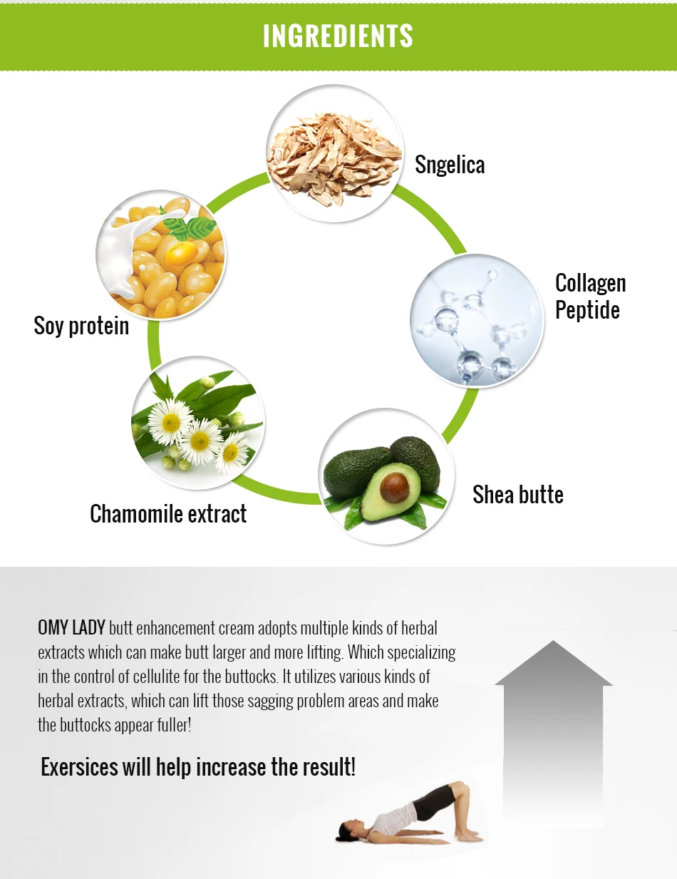 OMYLADY 100 г крем для увеличения ягодиц на бедрах крем для подтягивания задницы растительный экстракт эффективный массажный крем