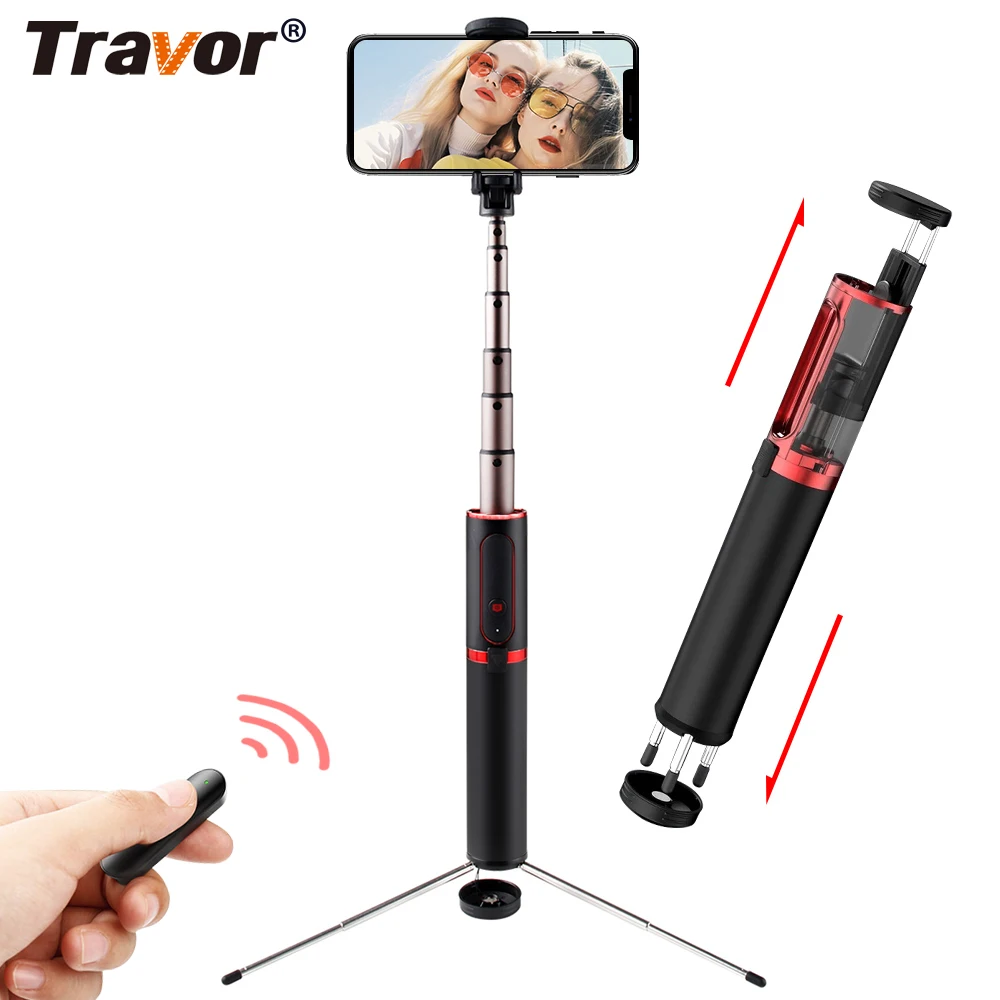 Мини штатив 3 в 1 Travor Bluetooth селфи Палка с дистанционным управлением для Android и Iphone