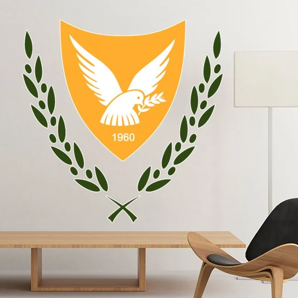 Cyprus National Emblem Country Symbol Mark Pattern Removable Wall