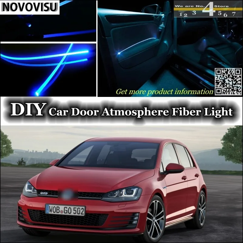 

NOVOVISU For Volkswagen VW Golf 3 4 5 6 7 Rabbit Caribe Cabrio interior Ambient Light Atmosphere Fiber Optic Band Light Door