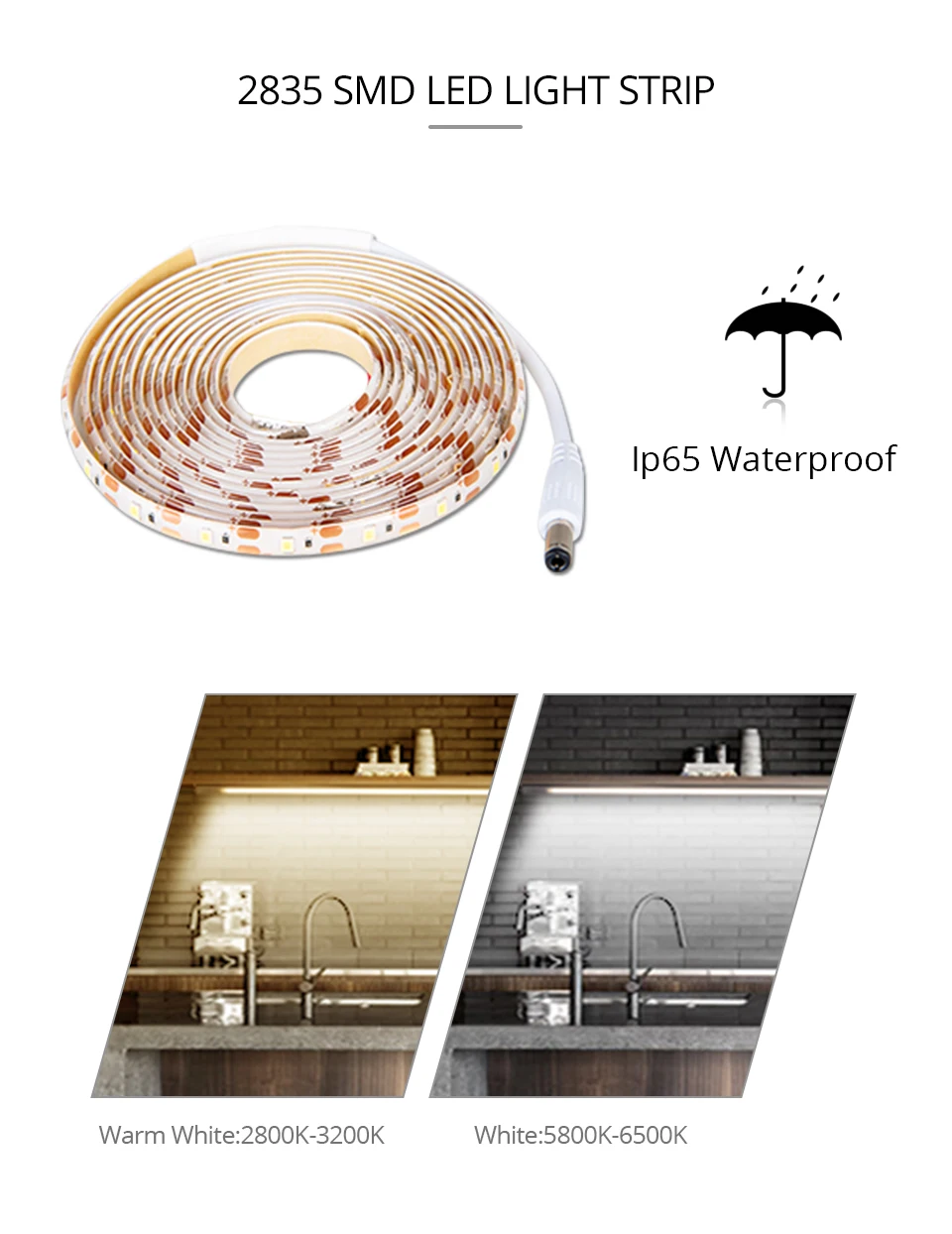 EeeToo 12V Hand Sweep Lights for Kitchen LED Under Cabinet Light Sensor Motion 1m 2m 3m 4m Bedroom Wardrobe Kitchen Closet Light (7)