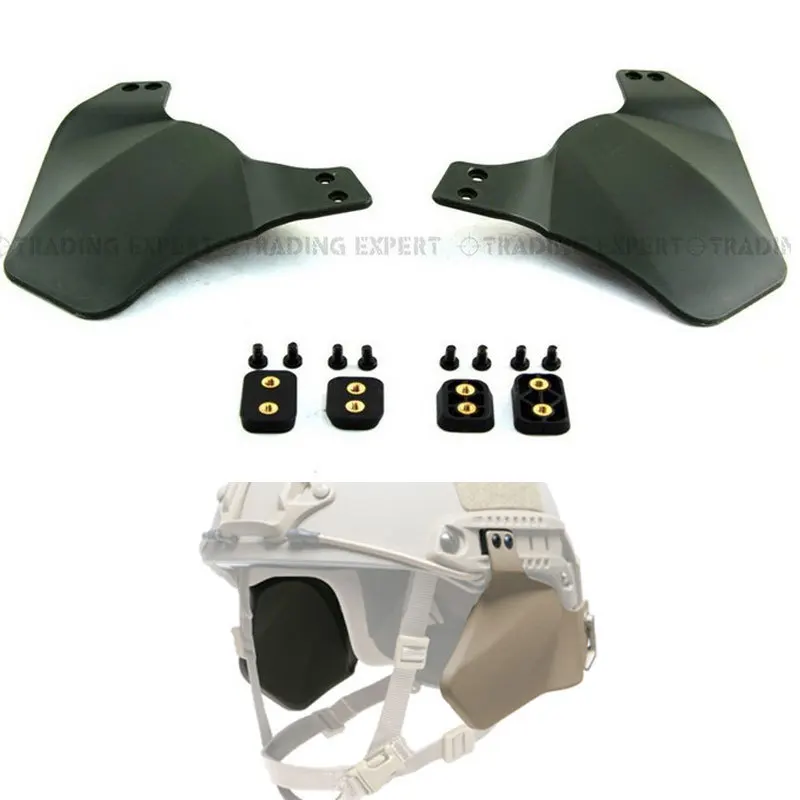 

Side 2 Face Helmet Ear Cover Protection for Airsoft Fast Mich OPS Helmet Rail System Cover