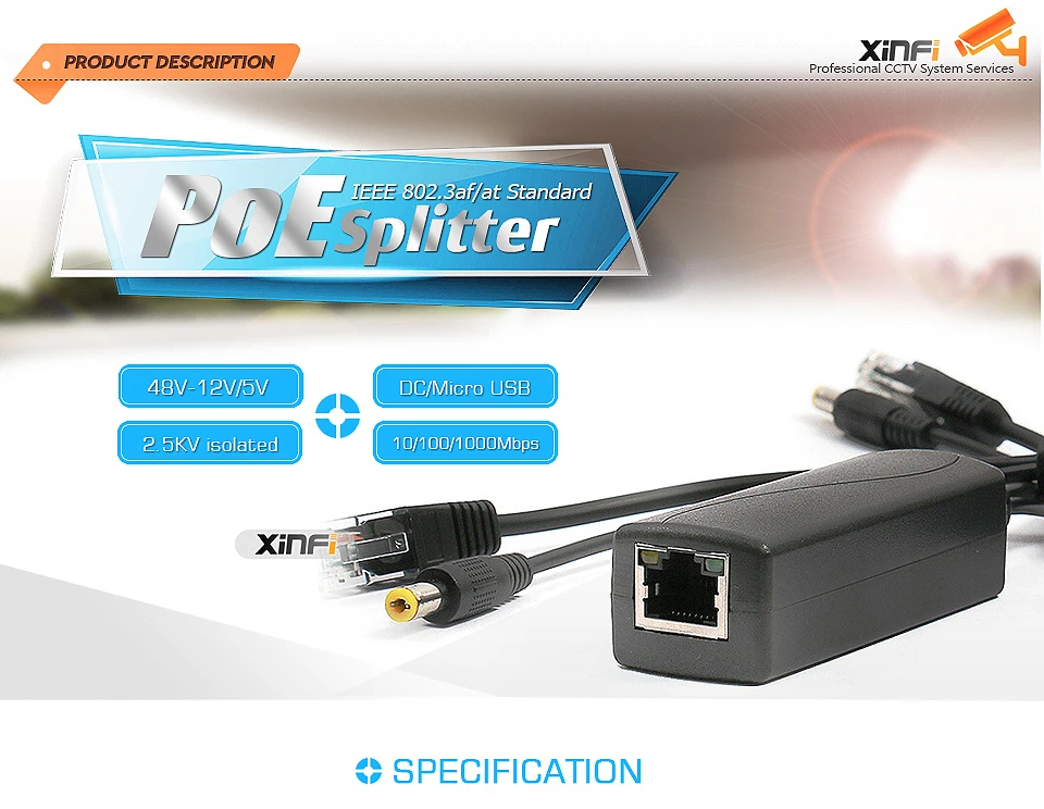 48 V до 5 V 12 V Active изолированный PoE Splitter IEEE802.3af/на 12 v Водонепроницаемый сплиттер 5 v Micro USB poe для Raspberry Pi