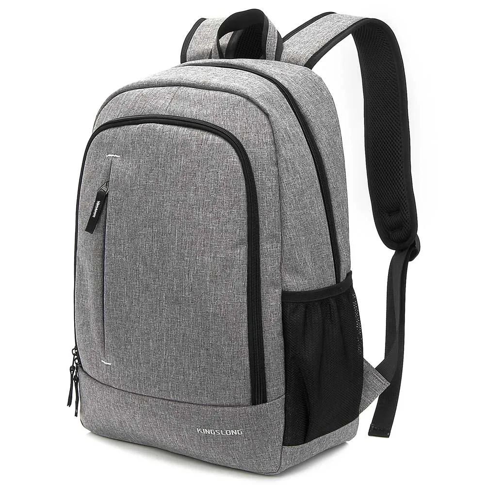 Школьный рюкзак Mochila, Женская Повседневная сумка, 15,6 дюймов, рюкзак для ноутбука, дорожная сумка, Подростковый ранец для женщин и мужчин, повседневная сумка - Цвет: KLB1808001GREY
