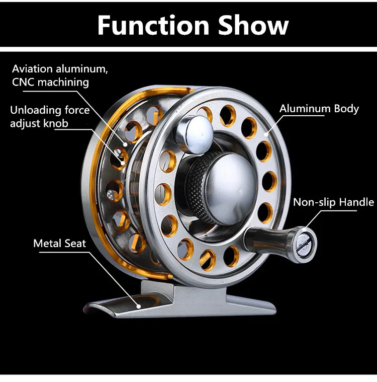 Mavllos Ultra Light Aluminum Alloy Trolling Fishing Reel Super Brake Force 10Kg Saltwater Fly Fishing Reel Disc Brake System