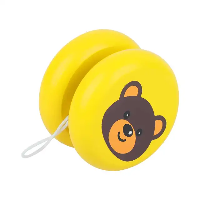 Cute Animal Prints Wooden Yoyo Toys Kids Yo Yo Creative Yo Yo Toys For