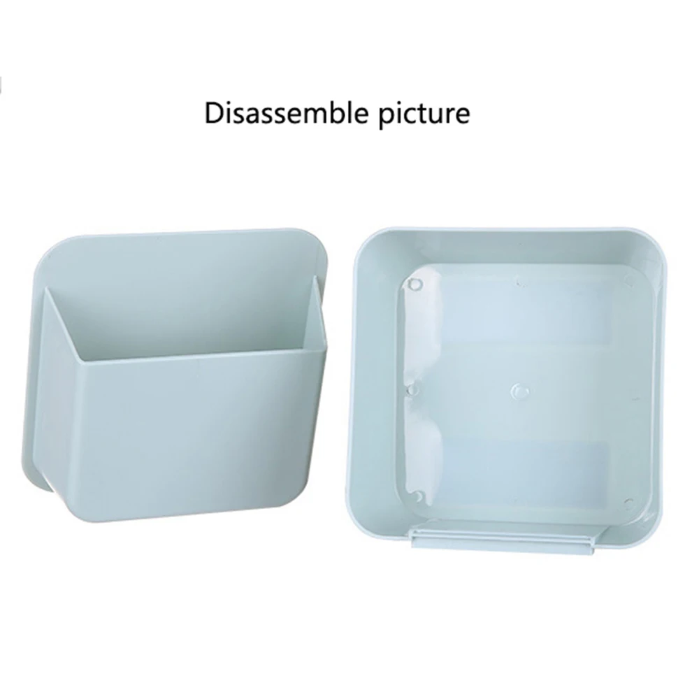 Настенная паста, герметичная квадратная коробка для хранения, съемная полка для хранения кухонной посуды, держатель для зубных щеток, косметические органайзеры для ванной