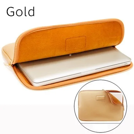Gold Новейший бренд Kinmac чехол из искусственной кожи для ноутбука 1", 14", 14,1 дюймов, сумка для Macbook Air 13,", Прямая поставка - Цвет: Gold
