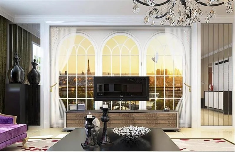 3d-murals-wallpaper-HD-Paris-window-photo-custom-non-woven-Sticker-room-sofa-TV-background-wall (2)
