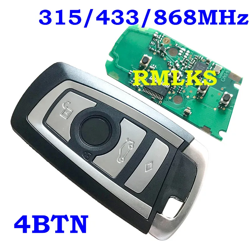 RMLKS 4 Button Remote Car Smart Card Auto Remote Key 315Mhz 433Mhz 868MHz Fit For BMW 5 7 Series ...