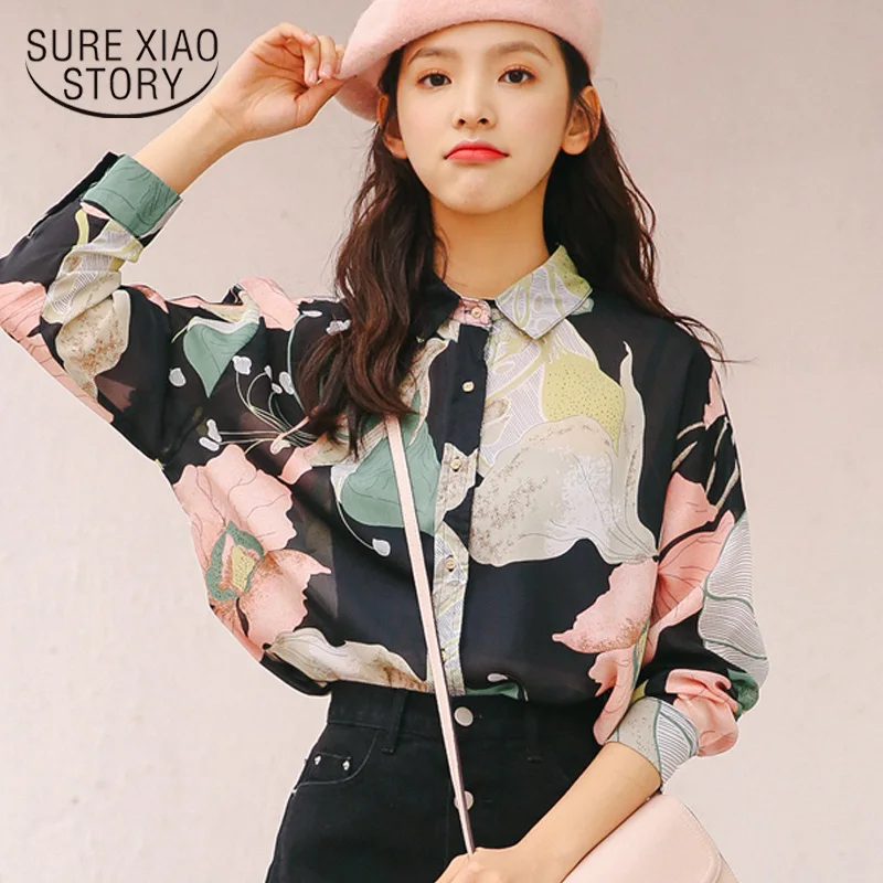  new arrived 2019 women spring shirt female fashion blouse office lady casual bottoming long sleeved