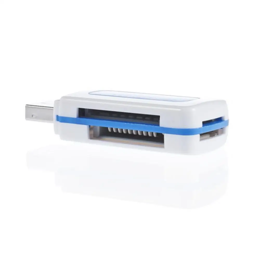 1 шт. синий переносной USB 2.0 4 в 1 памяти Multi Card Reader для SD TF T-Flash M2 карты c1hot новое поступление