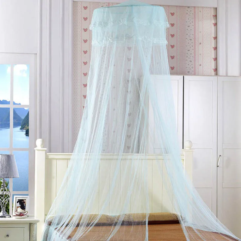Round Lace Curtain Dome Princess Queen Bed Canopy Mosquito Nets High