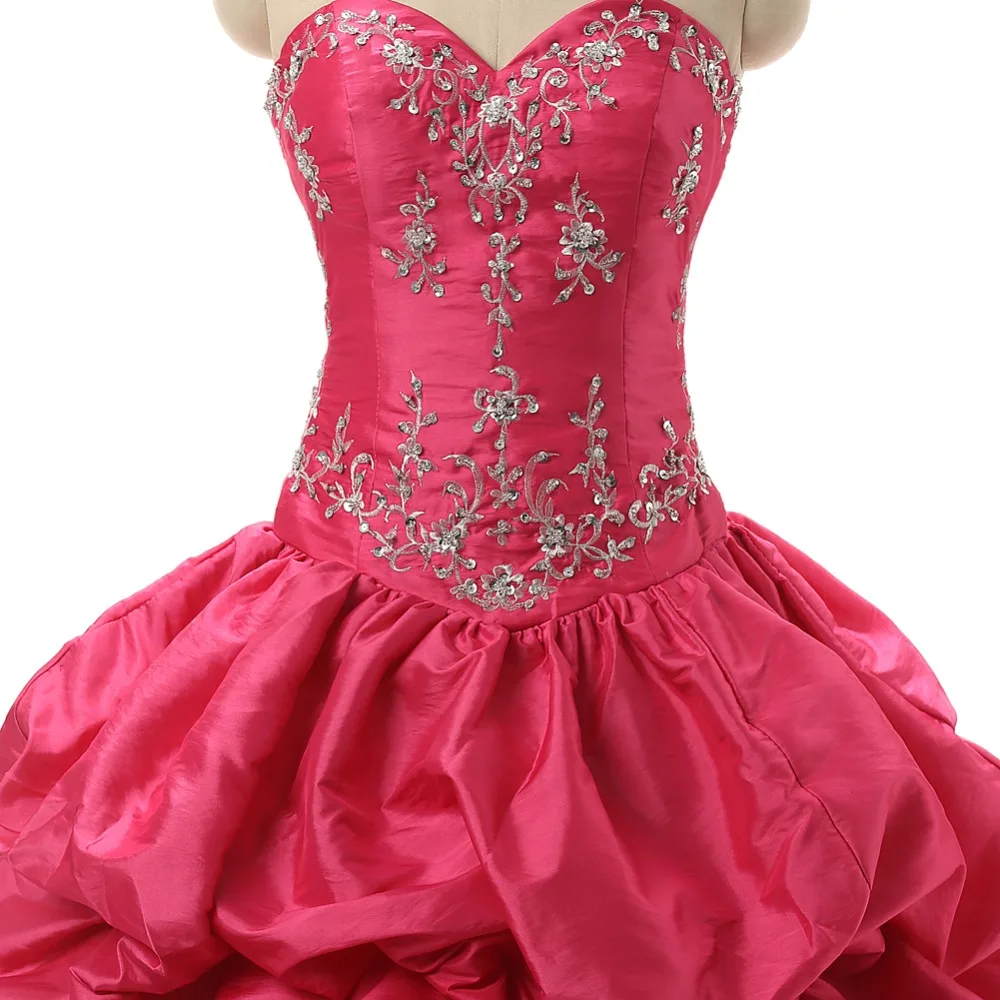 Ruthshen/ярко-розовый Дебютант; Милые маскарадные Бальные платья для девочек 16 лет с вышивкой и блестками; Vestidos De 15 Anos; Бальные платья