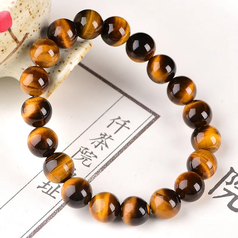 Minimalist 4mm 6mm 8mm 10mm Tiger eyes Beads Bracelet Men Charm Natural Stone Braslet For Man Handmade Casual Jewelry Pulseras