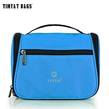 TINYAT Portable make up travel wash bag Multifunctional high capacity women cosmetic bag organizer toiletry bag T702 Blue