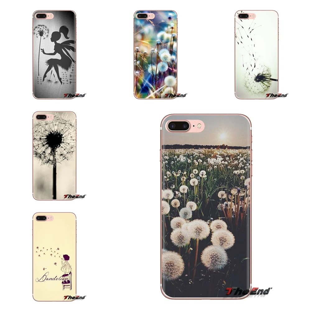 For Samsung Galaxy A3 A5 A7 A9 A8 Star A6 Plus 2018 2015 2016 2017 Flower Dandelion Butterflies Art TPU Transparent Cases Covers |