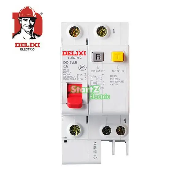 6A 1P + N RCBO RCD автоматический выключатель DE47LE DELIXI|rcd circuit breaker|circuit breakerdelixi breaker |