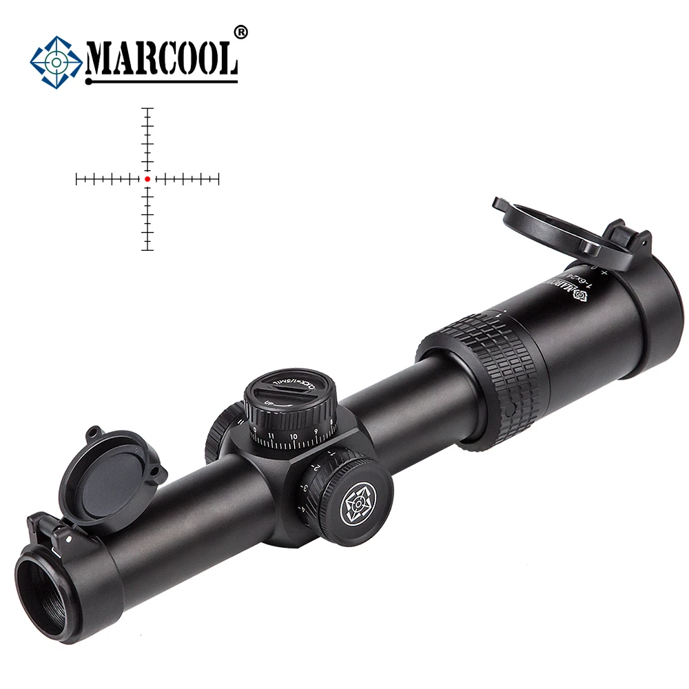 Прицел MARCOOL 1-6X24 HD IR 1/5MIL тактический охотничий прицел Red Dot Point Airsoft Collimator Air Rifle Оптика прицел