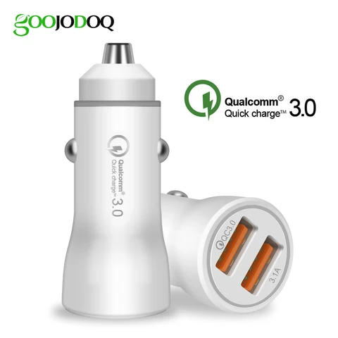 Dual Fast USB Car Charger For Xiaomi Car Charger Quick Charge 3.0+3.1A Car UCB For Samsung Huawei iphone 7 8 X XR XMAX