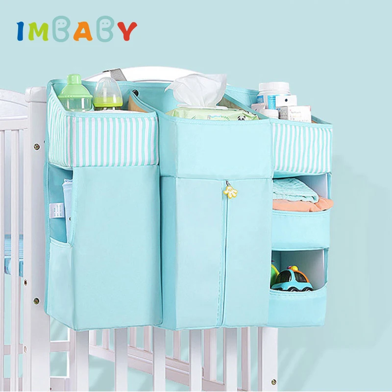 

IMBABY Baby Bed Set Bed Hanging Storage Multi-Function Bag Newborn Bedside Crib Organizer Diapers Pocket For Baby Bedding Set