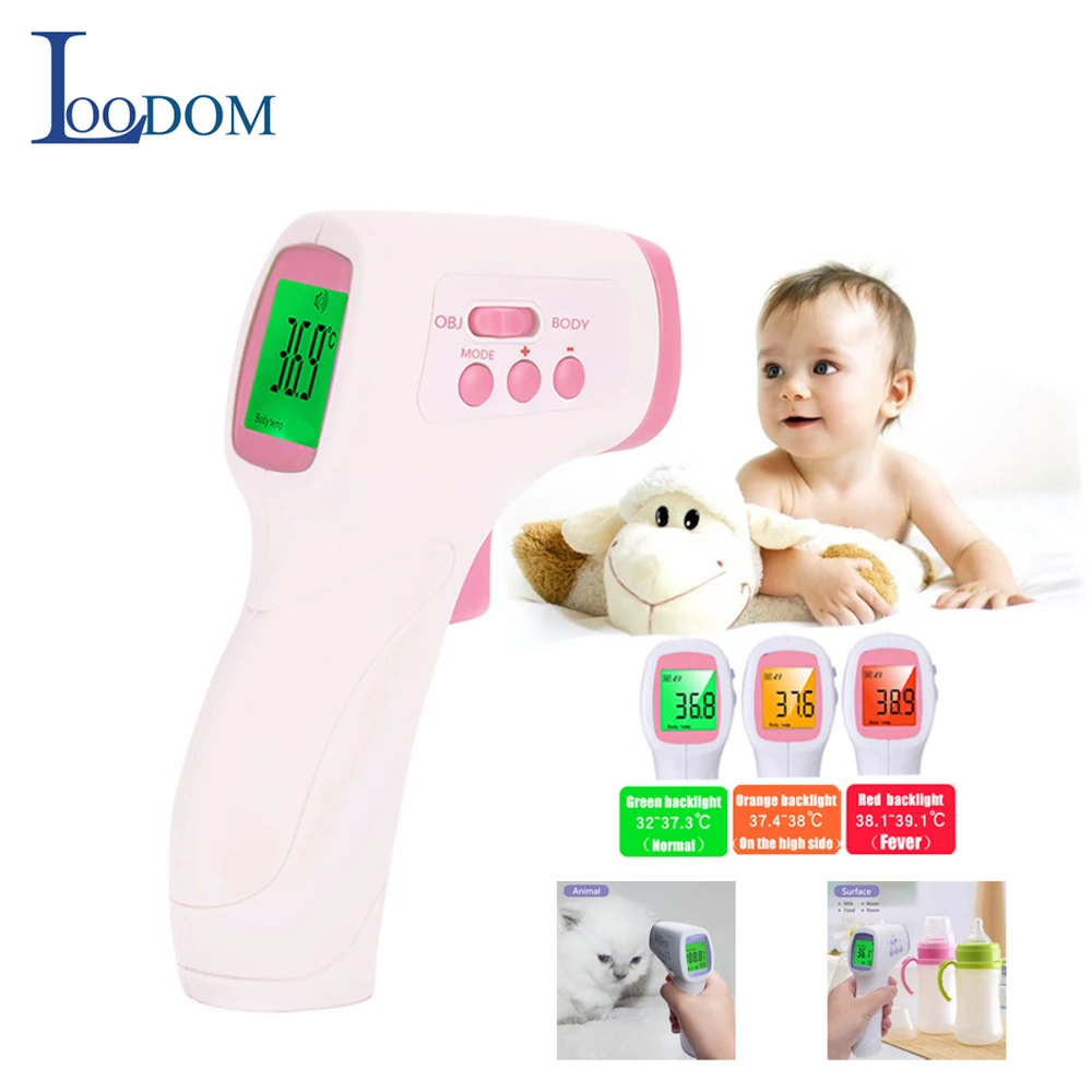 

Loodom FI03 Digital Thermometer Baby Infrared Forehead Non-contact Thermometer Electronic IR Body Temperature Meter Fever Thermo