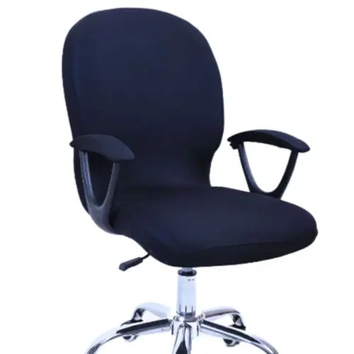 Поворотный Чехол на компьютерное кресло стрейч офис спандекс протектор сиденья черный