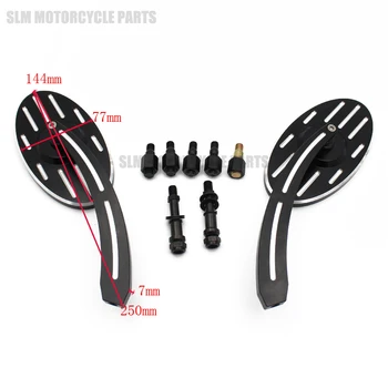 

10mm 8mm Thread Black Deep Edge Cut Motorcycle Rear View Side Mirror case fits for Harley Honda Suzuki Kawasaki