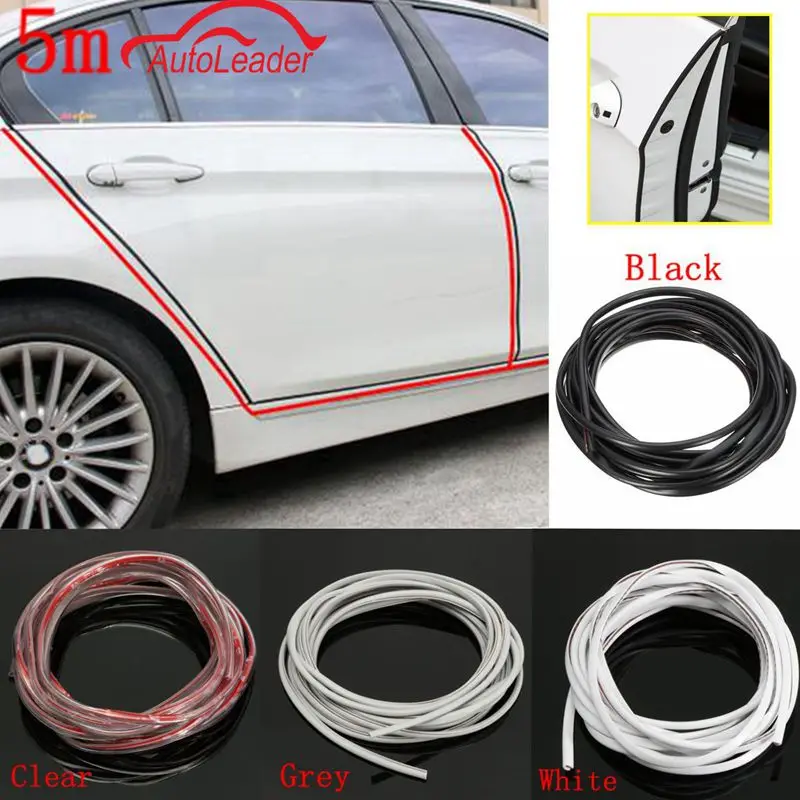 

Univeral 5m Car Door Edge Guards Trim With A Scraper Blade Molding Protection Strip Scratch Protector Dropshipping 4 Colors