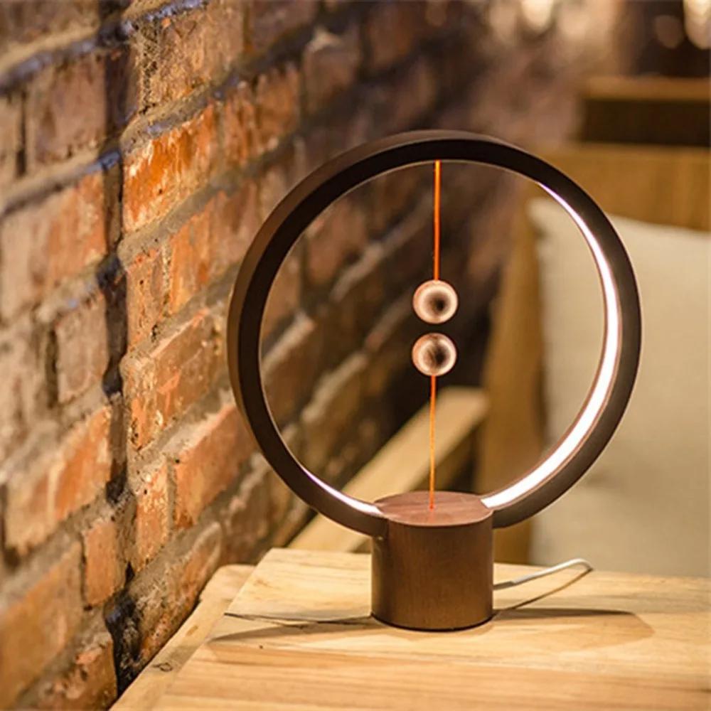 جولة هنغ ضوء التوازن المغناطيسي التبديل مصباح USB شحن مكتب ضوء المصباح ضوء led للديكور المنزلي مصباح غرفة نوم خزانة ليلة ضوء