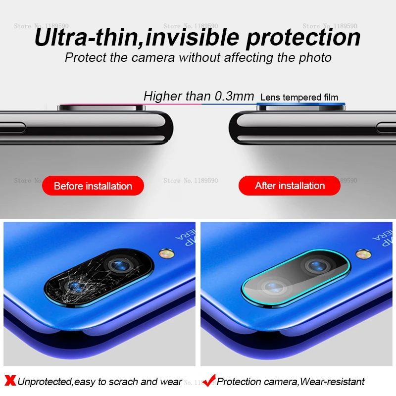 Стекло для объектива камеры Redmi Note 7 закаленное стекло Xiaomi Note7 red mi полное покрытие