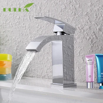 

Bathroom Basin Sink Faucet Toneira Vessel Faucets Cold And Hot Water Mixer Tap Brass waterfall Deck Mounted Taps Free shipping