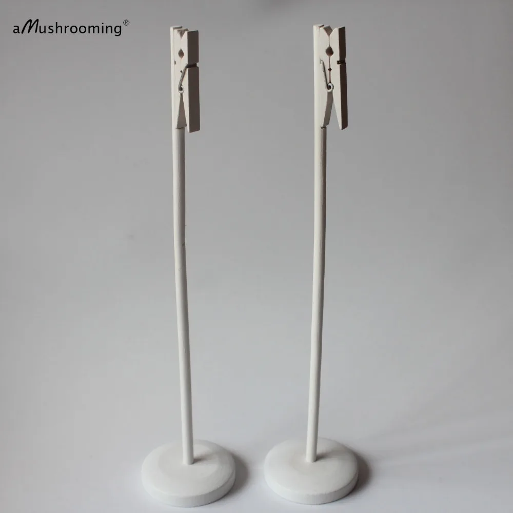 

10x Table Number Stands heavy Base | Place Cards | Table Number Holder on Clothespins | Wedding Party Baby Shower baptism decor