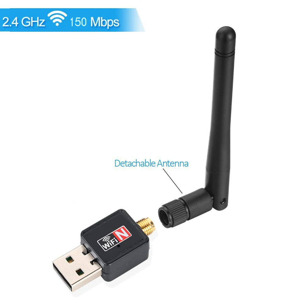 10 шт. USB Wifi адаптер 150 Мбит/с 2 4 г беспроводная сетевая карта Lan Ethernet антенный ключ