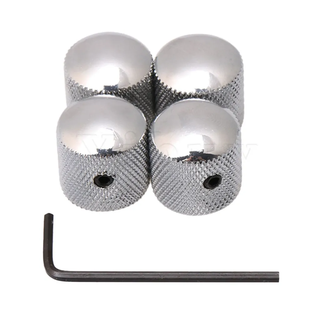 Buy Yibuy 4x Dome Brass Guitar Knob Screw Style split