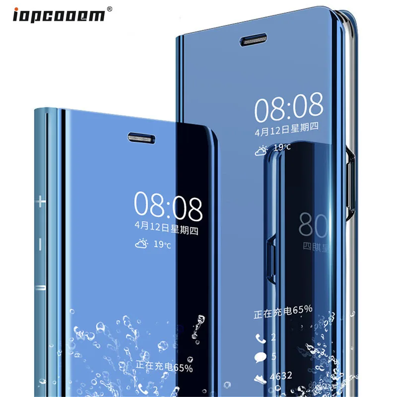 Case for Samsung J7 Prime Luxury Magic Mirror Flip Standing Smart View Leather For Galaxy Cover | Мобильные телефоны и