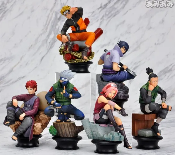 Lot of 6 figures naruto sasuke gaara toy collection