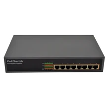 150 W IEEE 802.3af/на 8 Порты и разъёмы Ethernet-коммутатор gigabit PoE 8-Порты и разъёмы 10/100/1000 Мбит/с для видеонаблюдения Камера Системы SIP-POE808G