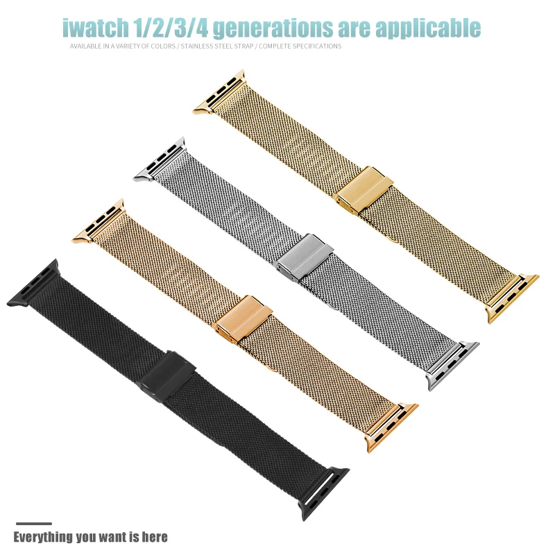 Ремешок из нержавеющей стали для Apple watch band Series 4 3 2 1 браслет наручных часов correa aplle