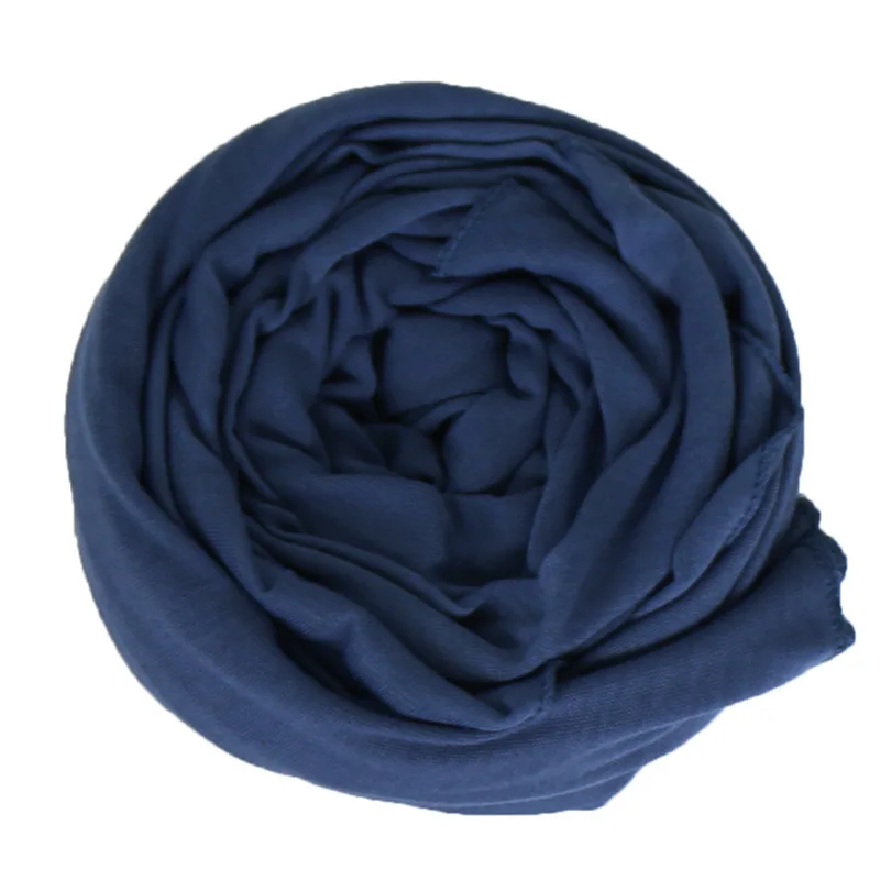 Muslim Hijab Jersey Scarf Soft Solid Shawl Headscarf foulard femme musulman Islam Clothing Arab Wrap Head Scarves hoofddoek - Цвет: 26