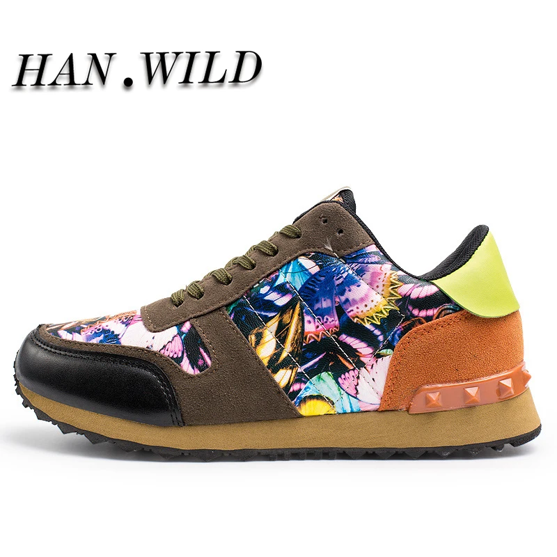 

HANWILD Brand men's Sport Running Shoes Music Rhythm Men's Sneakers shoes men tide shoes personality students running shoes