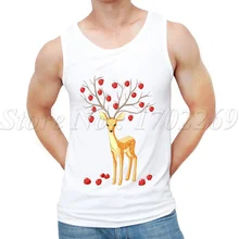 Новые летние Для мужчин Индивидуальные топы мода осень палевый дизайн мультфильм печатных мужской повседневный жилет