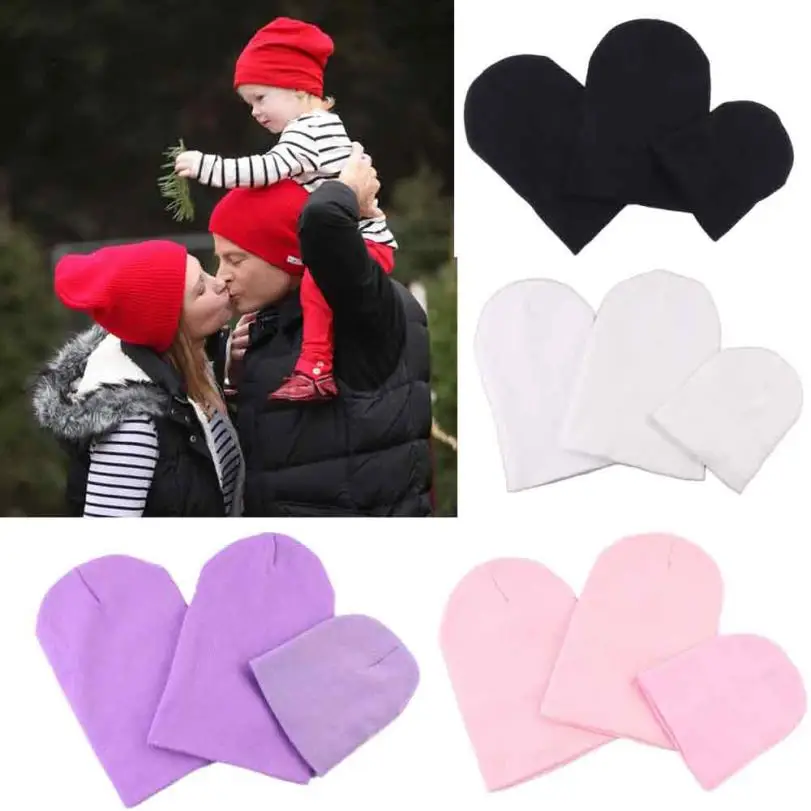 Buy 3PC Mom Dad And Baby Spring autumn Cotton Baby Hat