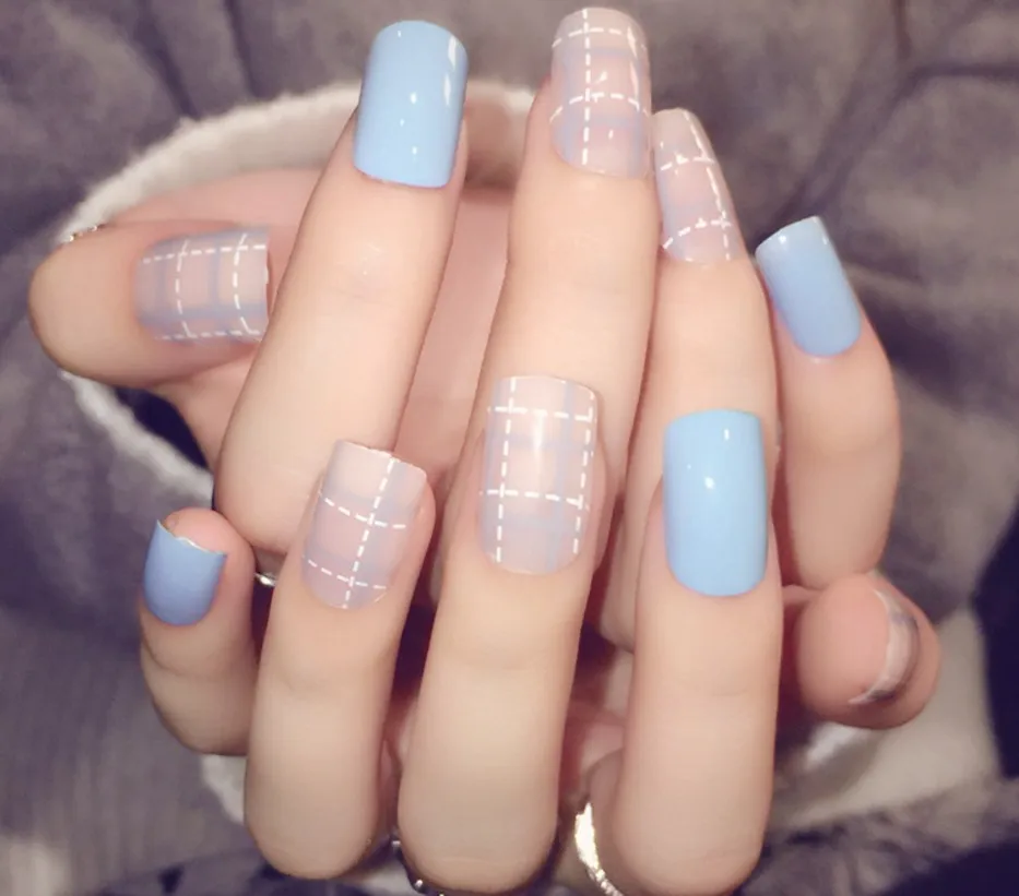 Новое поступление 24 шт. французские накладные ногти Короткие Симпатичные