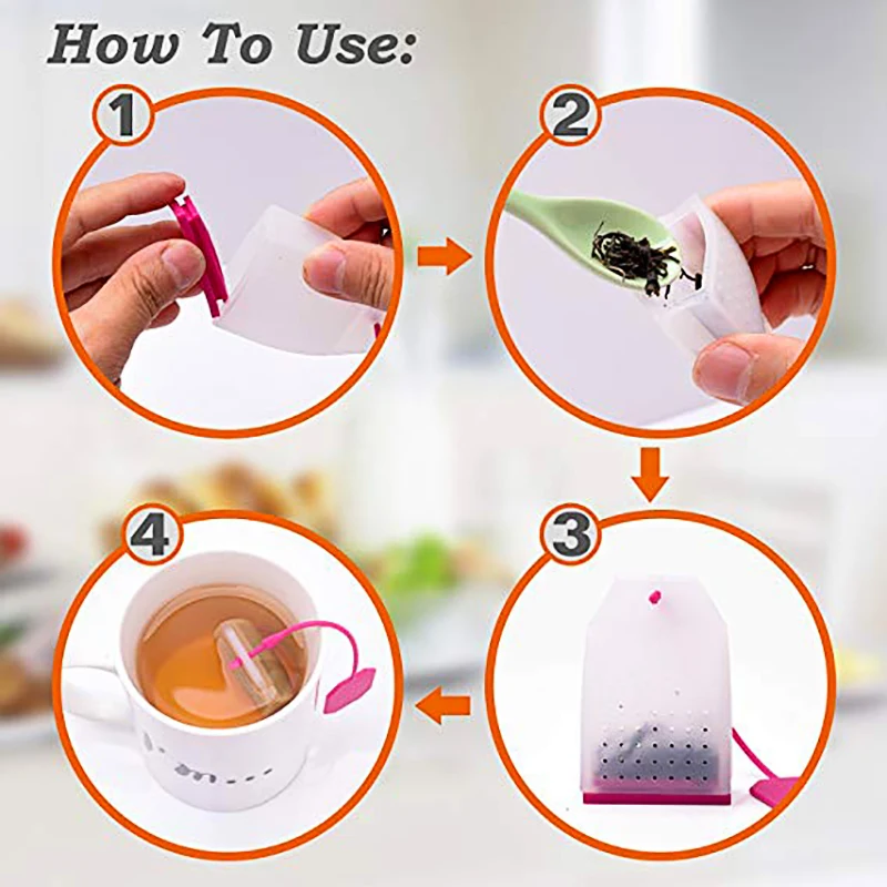 Tea Infuser Tea Strainer Tea Filter WALFOS Food grade Silicone Tea Bags Tea Strainers Herbal Infusers Filters Scented Tools