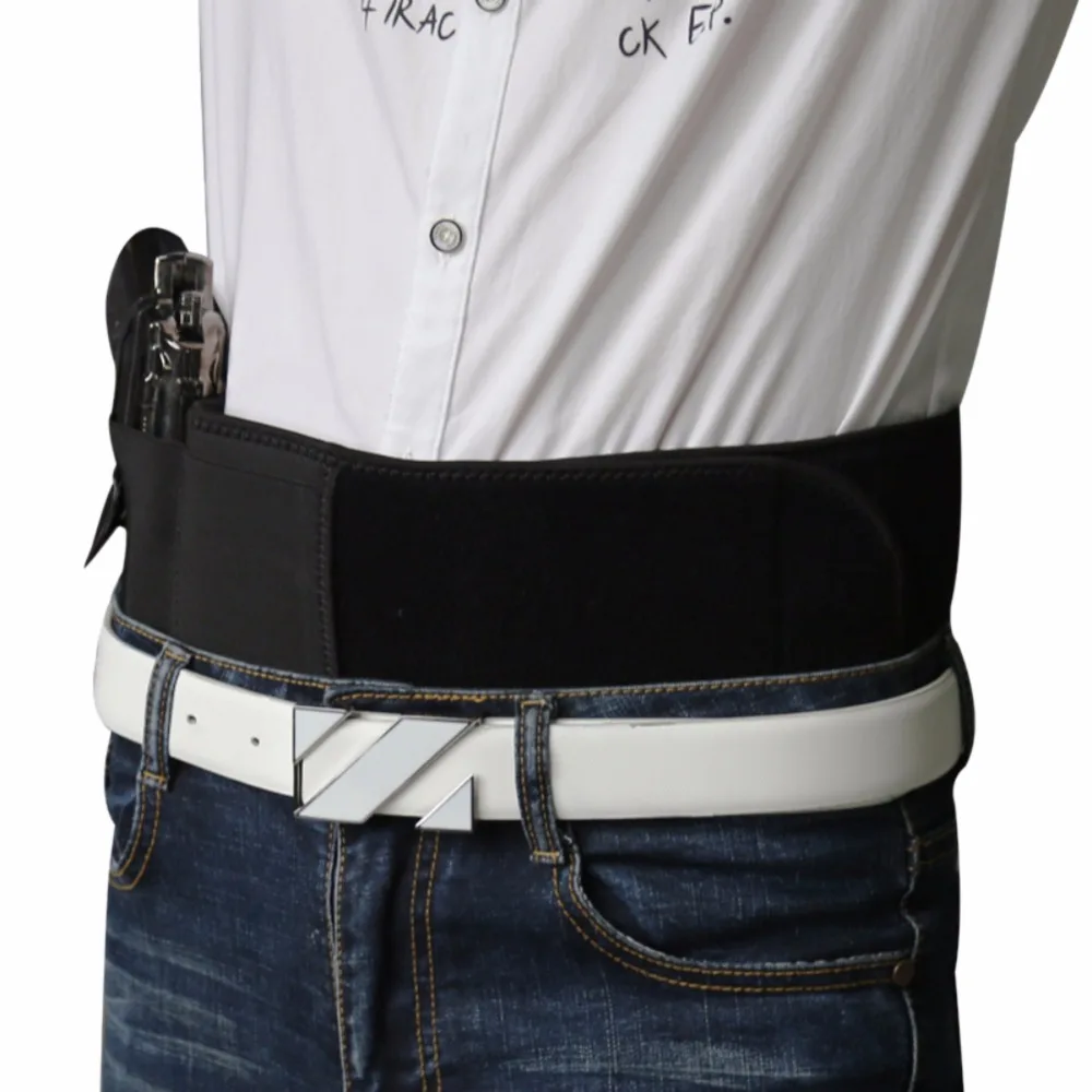 Hot Slim Wrap Concealed Carry Belly Band Pistol Holster Band Gun